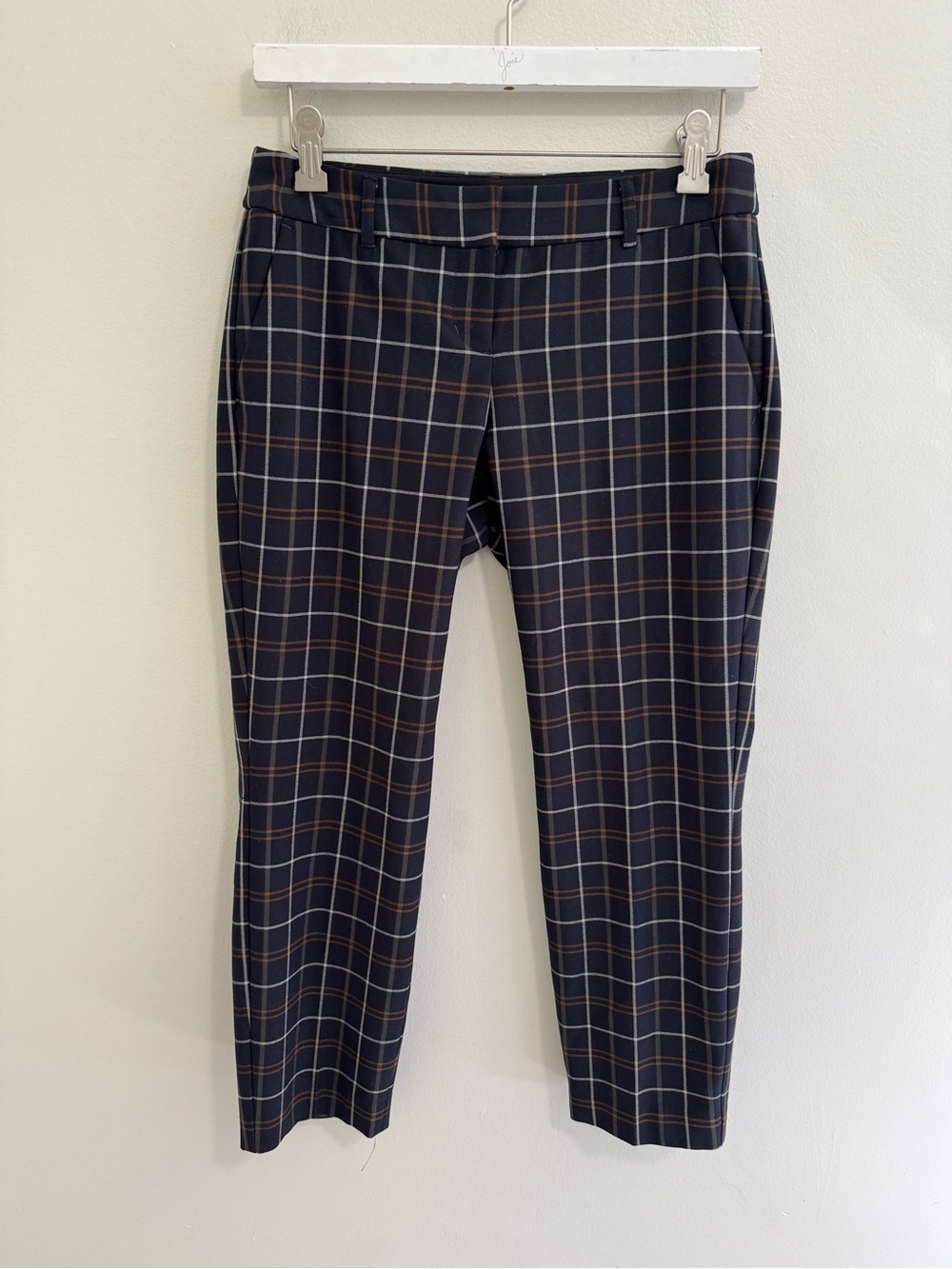 Express Plaid Columnist Ankle Low Rise Pants